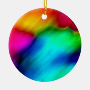 Psychedelic Colours Ceramic Ornament