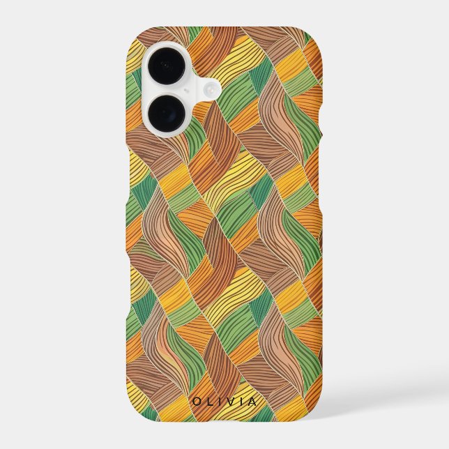 Psychedelic Contemporary Pattern with Lines Iphone Case (Back)