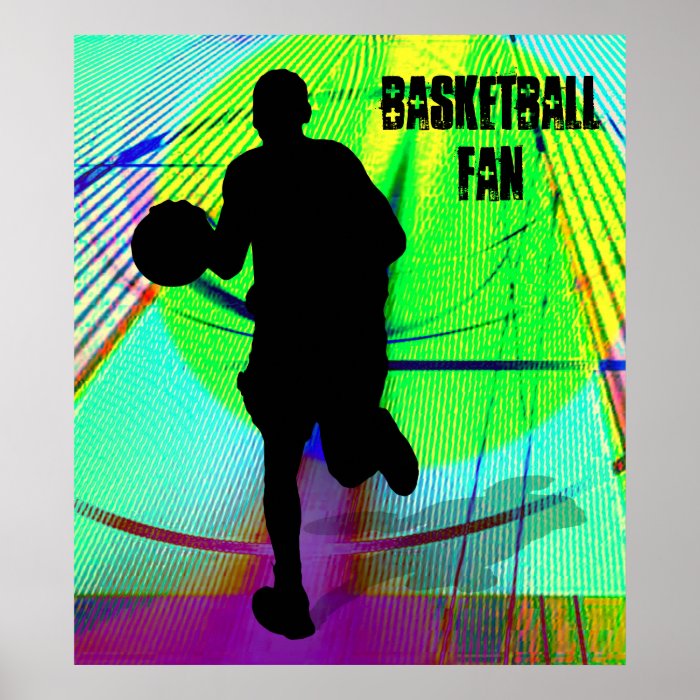 Psychedelic Court Basketball Print