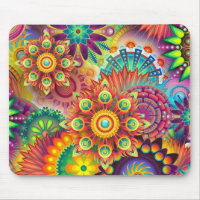 Psychedelic Customized Mousepad, Tie Dye Mouse Pad