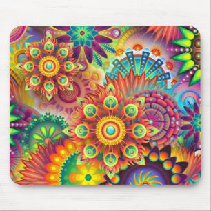 Psychedelic Customized Mousepad, Tie Dye Mouse Pad