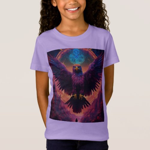 Psychedelic Cyberpunk Eden Eagle in the Dark T_S T_Shirt