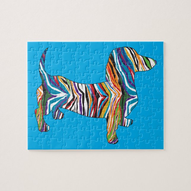 Psychedelic Dachshund Jigsaw Puzzle (Horizontal)