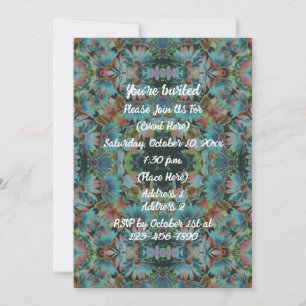 Psychedelic Daisies Art Party Invitation