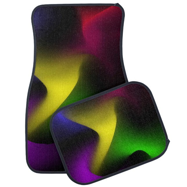 Psychedelic Dark Wave Car Floor Mat (Set)