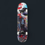 Psychedelic Deck for Skateboard<br><div class="desc">Make this Psychedelic Deck for Skateboarders your own by adding your text. To access advanced editing tools, please go to "Personalize this template" and click on "Details", scroll down and press the "click to customize further" link.</div>