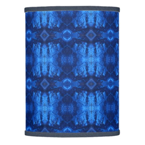 Psychedelic deep blue water darker blue seaweed lamp shade