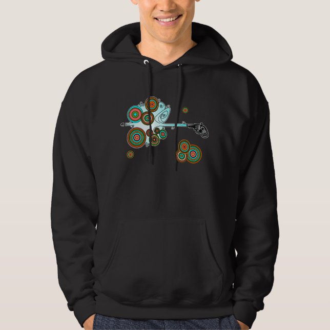 Psychedelic Derringer Vector Hoodie (Front)