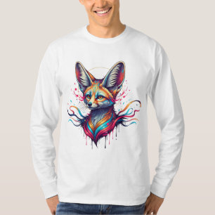 Psychedelic Desert Fox – Colorful Fantasy Art T-Shirt