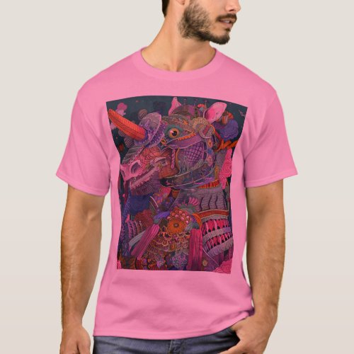 Psychedelic Dino T_Shirt