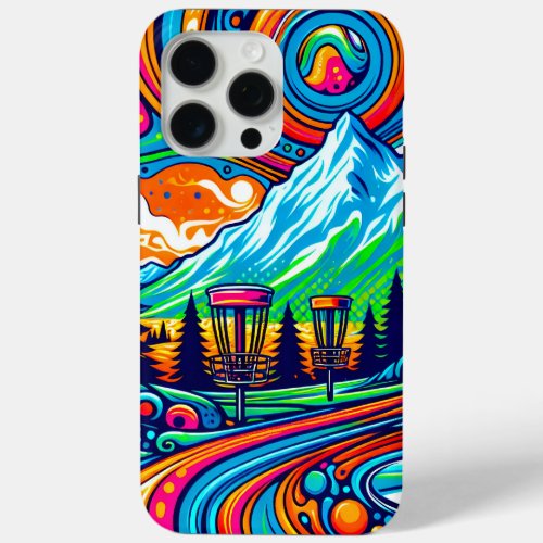 Psychedelic Disc Golf Course  iPhone 15 Pro Max Case