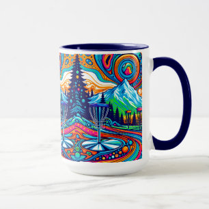 Psychedelic Disc Golf Course  Mug