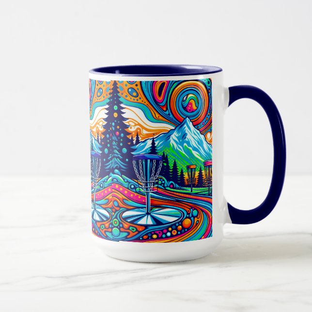 Psychedelic Disc Golf Course  Mug (Right)