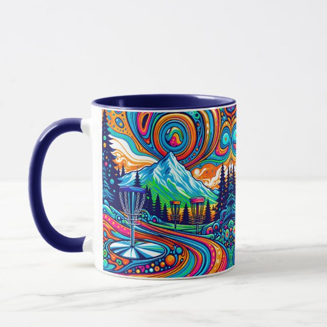 Psychedelic Disc Golf Course  Mug (Left)