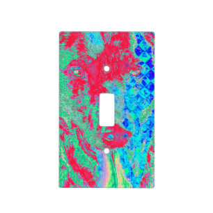 Psychedelic Dog Light Switch Cover