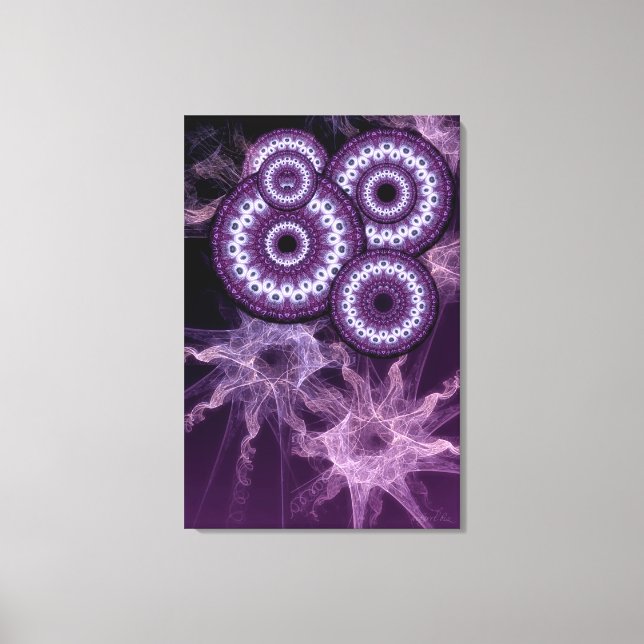 Psychedelic Doorways Purple Fantasy Canvas (Front)