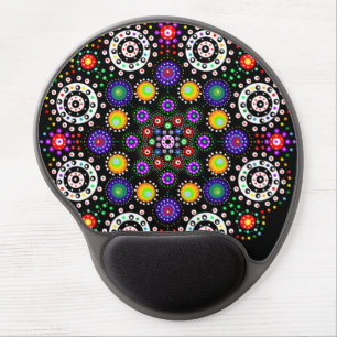 Psychedelic Dot Mandala Gel Mouse Pad