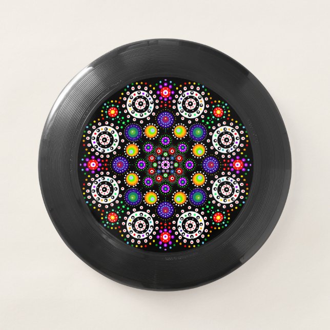 Psychedelic Dot Mandala   Wham-O Frisbee (Front)