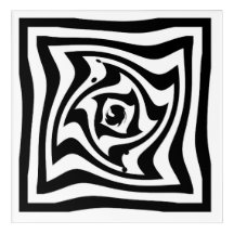 Psychedelic drawing with optical illusion effect