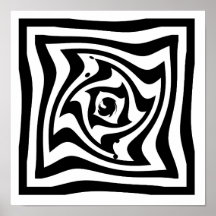 Psychedelic drawing with optical illusion effect