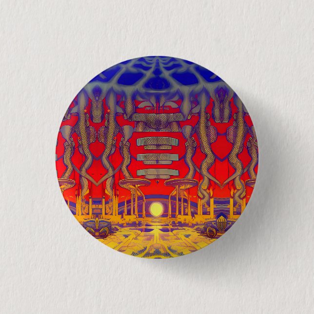 Psychedelic Dreamland Button (Front)