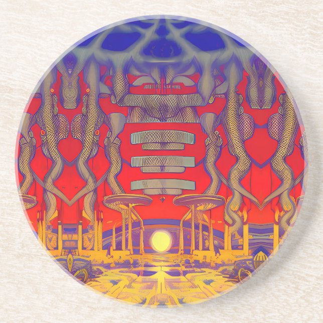 Psychedelic Dreamland Coaster (Front)