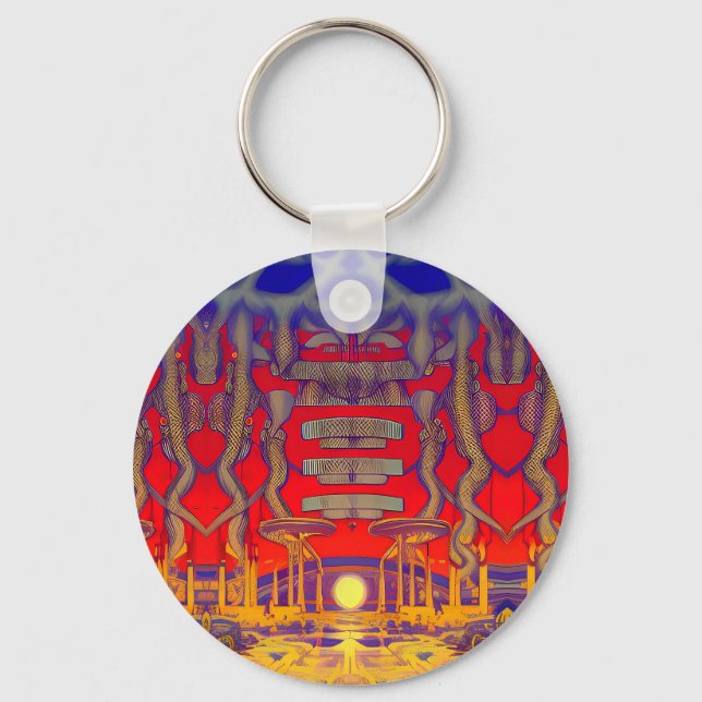 Psychedelic Dreamland Keychain (Front)