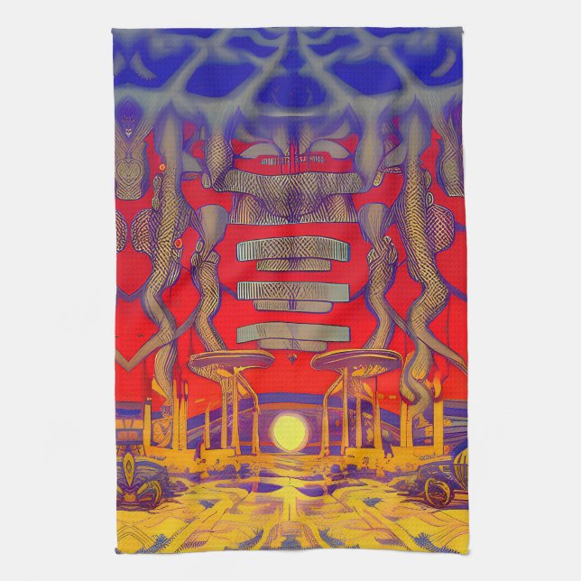 Psychedelic Dreamland Kitchen Towel (Vertical)