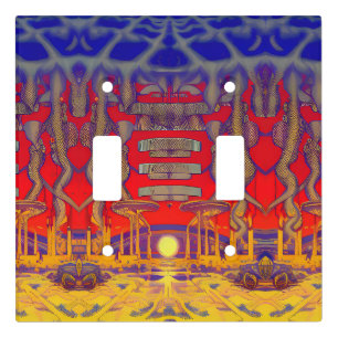 Psychedelic Dreamland Light Switch Cover