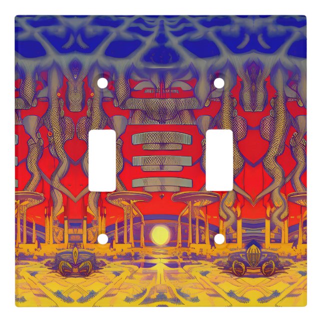 Psychedelic Dreamland Light Switch Cover (Front)