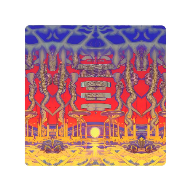 Psychedelic Dreamland Metal Print (Front)