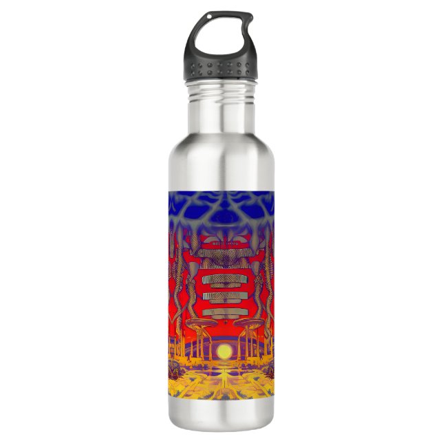 Psychedelic Dreamland Stainless Steel Water Bottle (Front)