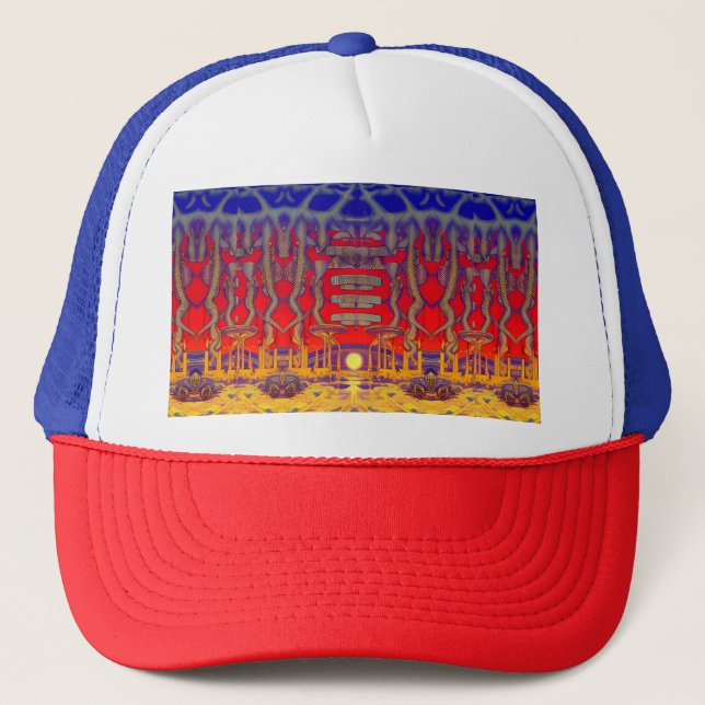 Psychedelic Dreamland Trucker Hat (Front)