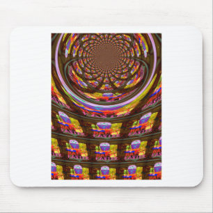 Psychedelic Easter Kaleidoscope Art Print Mouse Pad