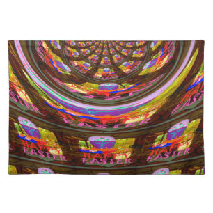 Psychedelic Easter Kaleidoscope Art Print Placemat
