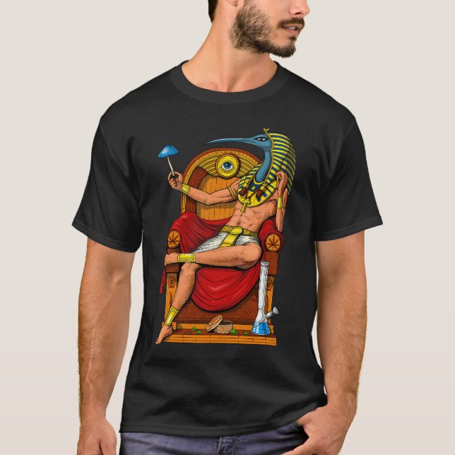 Psychedelic Egyptian God Thoth T-Shirt (Front)