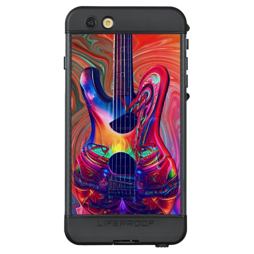 Psychedelic Electric Acoustic Semi Guitars Art     LifeProof NÜÜD iPhone 6s Plus Case