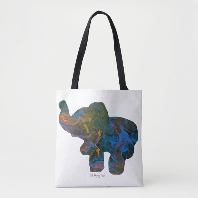 Psychedelic Elephant Tote Bag (Front)
