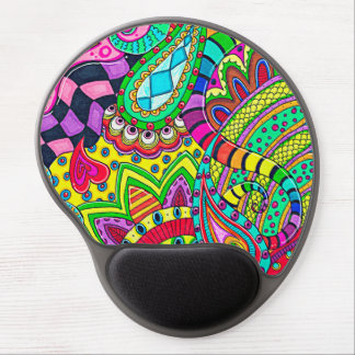 Psychedelic Ergonomic Wrist Support Gel Mousepad