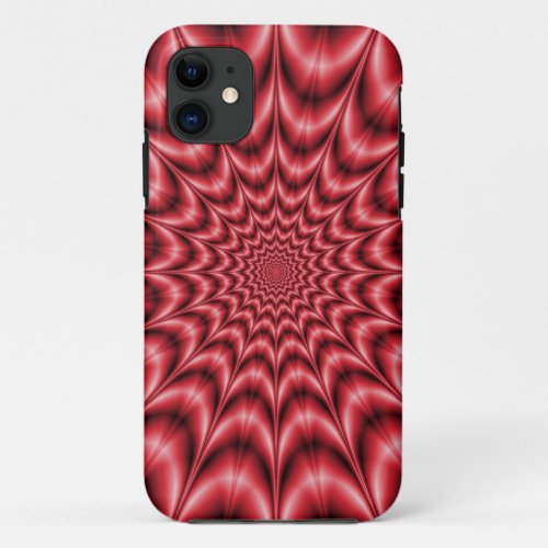 Psychedelic Explosion In Red iPhone 5 iPhone 11 Case