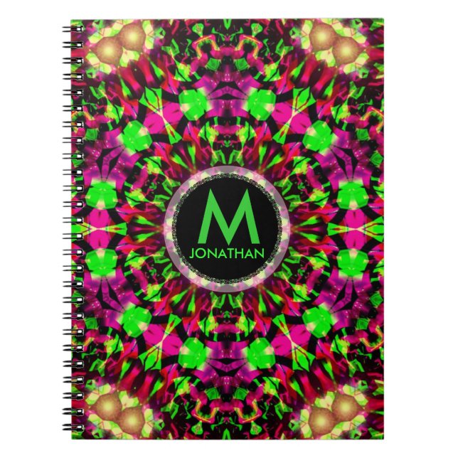 Psychedelic Explosion Monogram Notebook (Front)