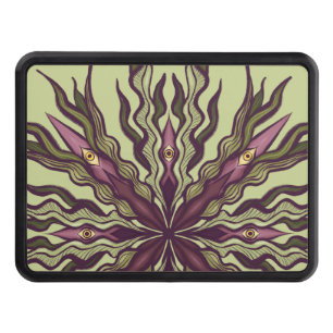 Psychedelic Eye Plant - Surreal Botanical Mandala Hitch Cover