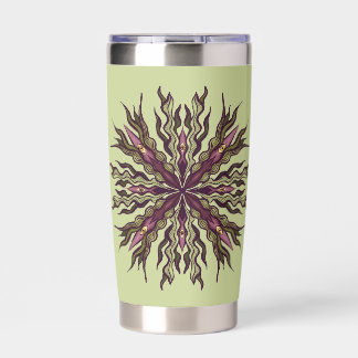 Psychedelic Eye Plant - Surreal Botanical Mandala Insulated Tumbler