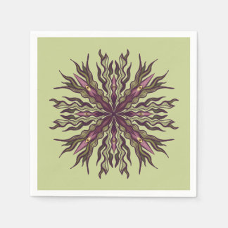 Psychedelic Eye Plant - Surreal Botanical Mandala Napkins