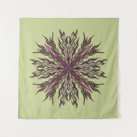 Psychedelic Eye Plant - Surreal Botanical Mandala Tapestry