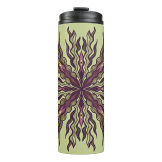 Psychedelic Eye Plant - Surreal Botanical Mandala Thermal Tumbler
