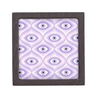Psychedelic Eye Purple Pink Retro Modern Hippie Gift Box by borianag at Zazzle