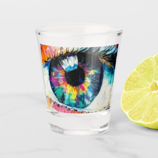 Psychedelic Eye Shot Glass (Front)
