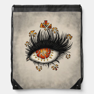 Psychedelic eye witchy surreal drawstring bag