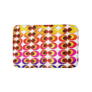 Psychedelic fabric bath mat